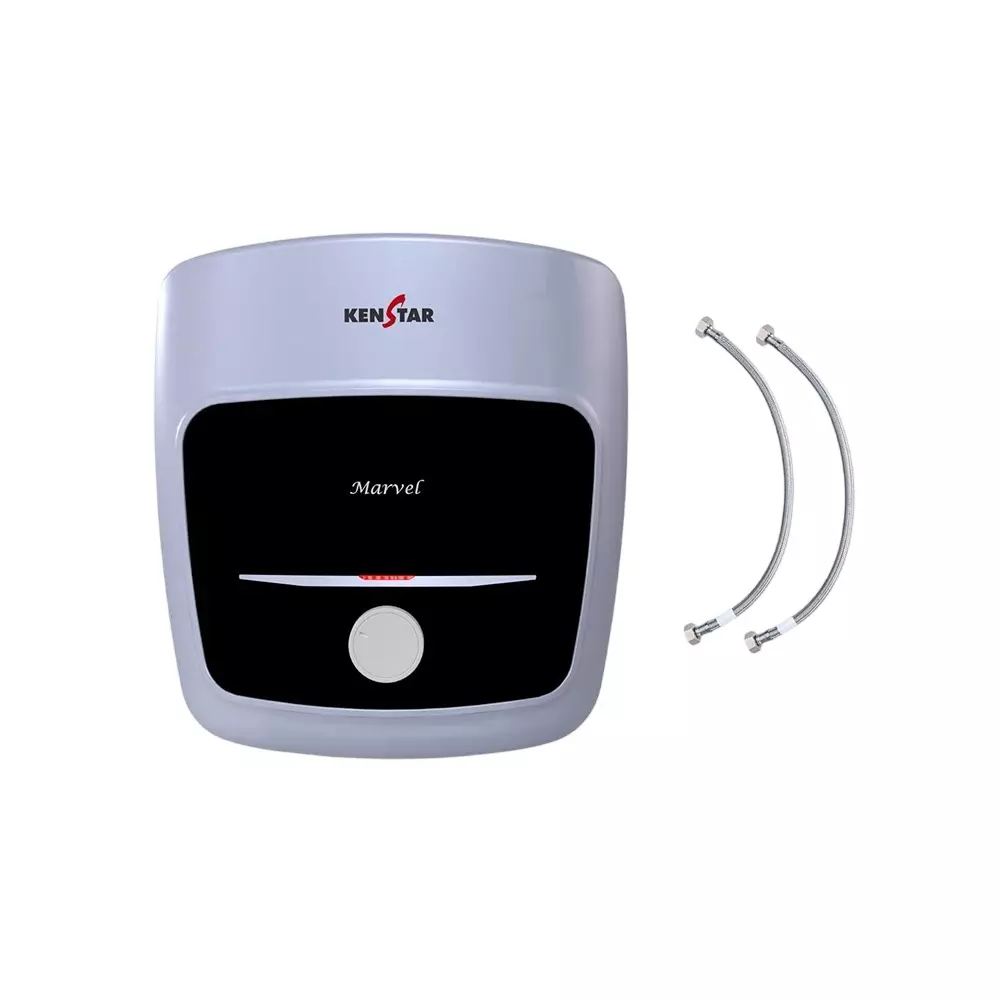Kenstar MARVEL Storage Water Heater with Superior Glassline Coated Tank White and Blue Color 10 L Capacity