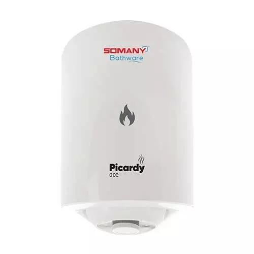 Somany Water Heater Geyser Signature Collection Vertical 2000 W Upto 8 Bar Pressure 25 L White, Picardy Ace