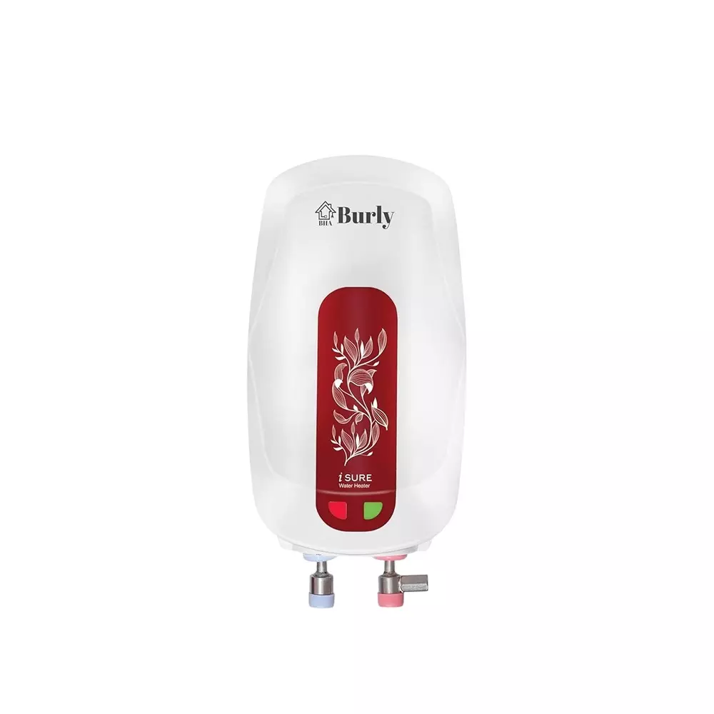 Burly Isure 3 L Instant Water Heater 3 KW White and Mehroon