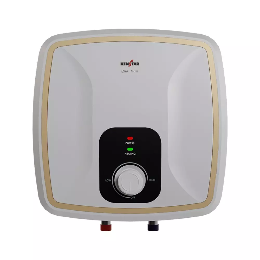 Kenstar 10 L Capacity Storage Water Heater (Geyser) 2000 W Power and 8 Bar Pressure in White & Orange Color, Quantum