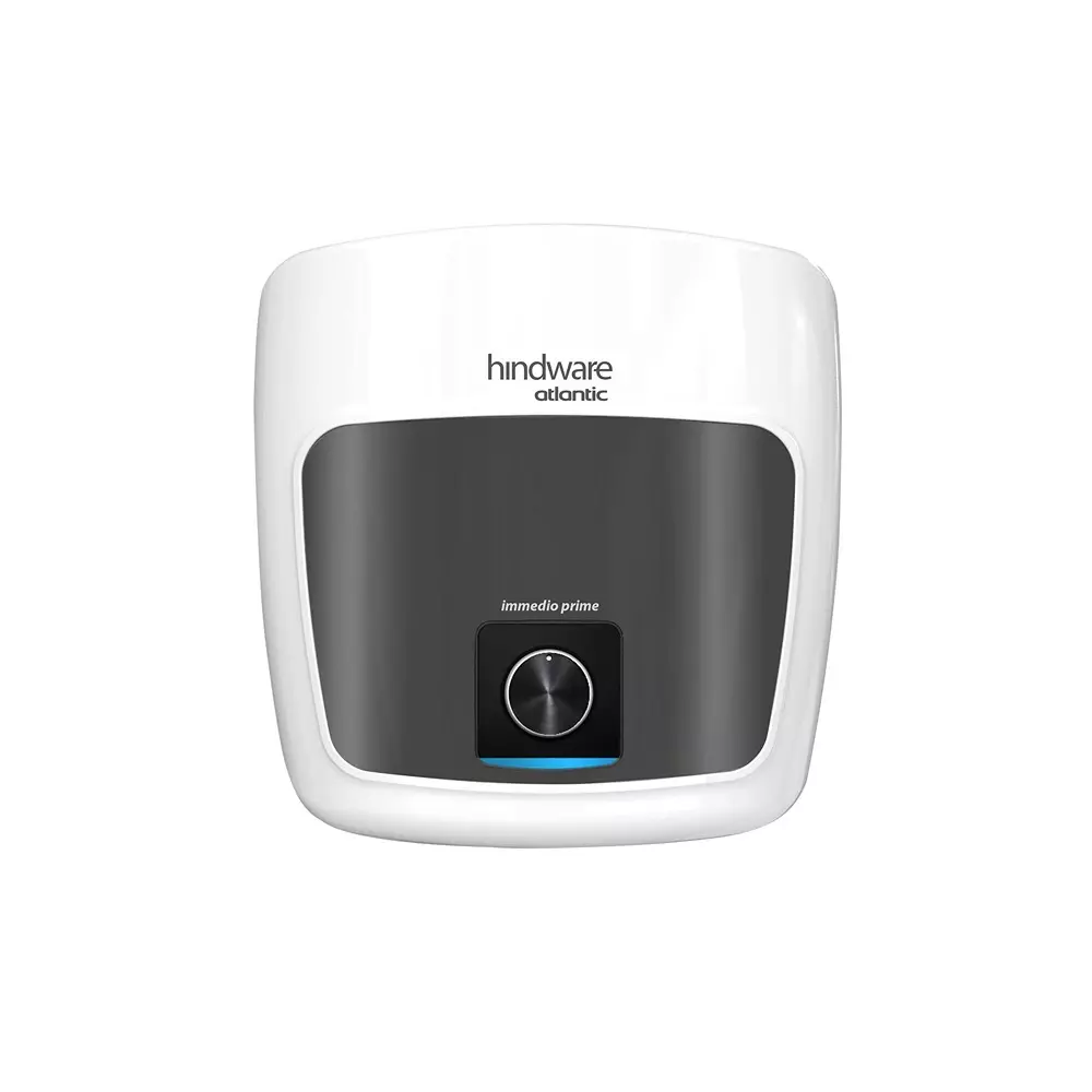 Hindware Immedio Prime Water Geyser 15 L Capacity 3000 W White & Black Wall Mount, 527033