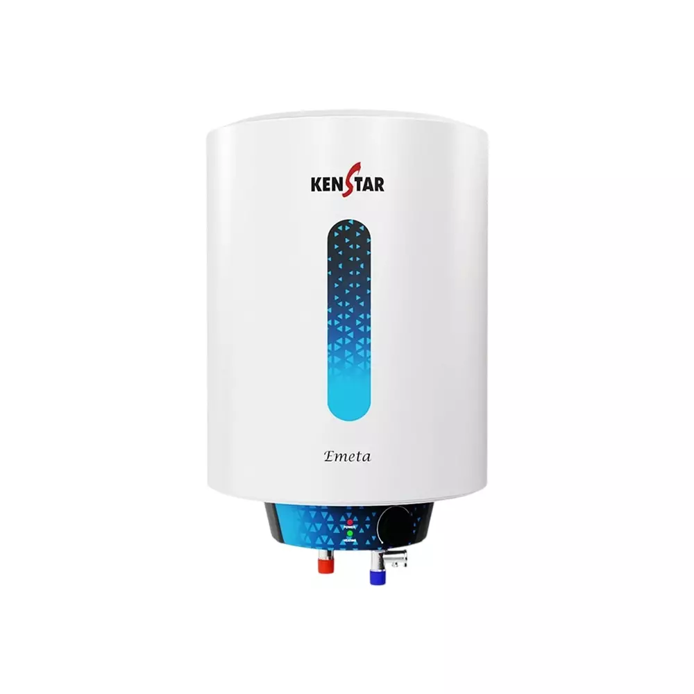 Kenstar Emeta Storage Water Heater White & Black Color 15 L Capacity