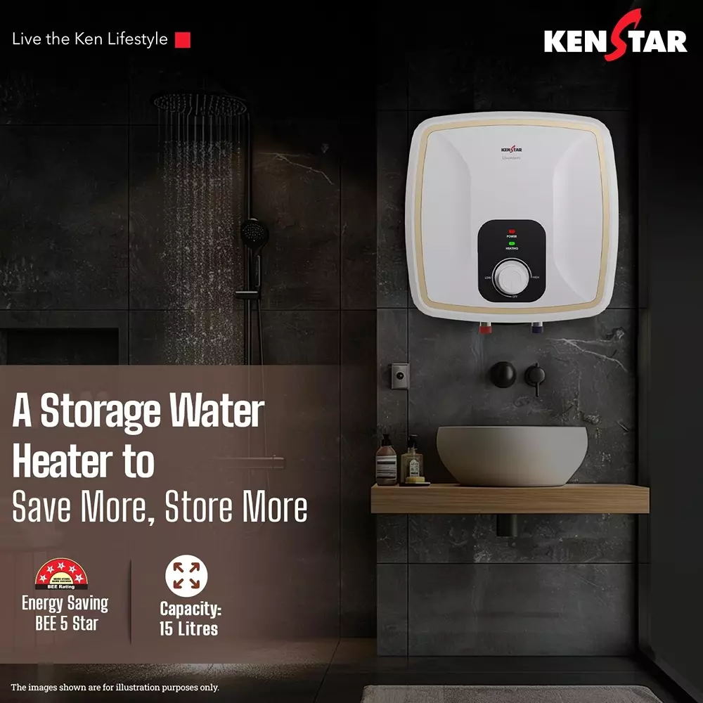 kenstar-quantum-storage-square-water-heater-with-superior-glassine-coated-tank-white-and-orange-color-15-l-capacity