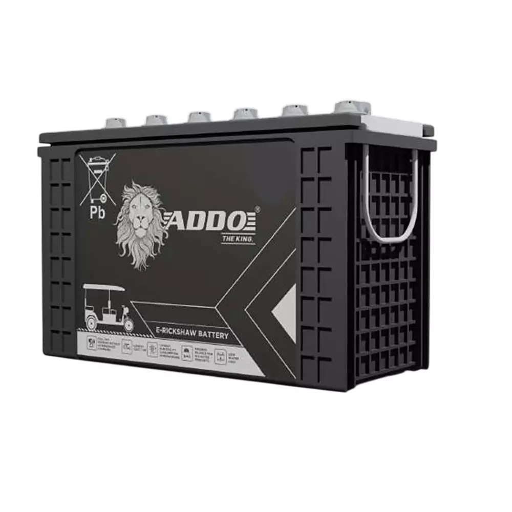 Addo ER E Rickshaw Battery 125 Ah Capacity 411x172x235 mm Black, AD13075ER