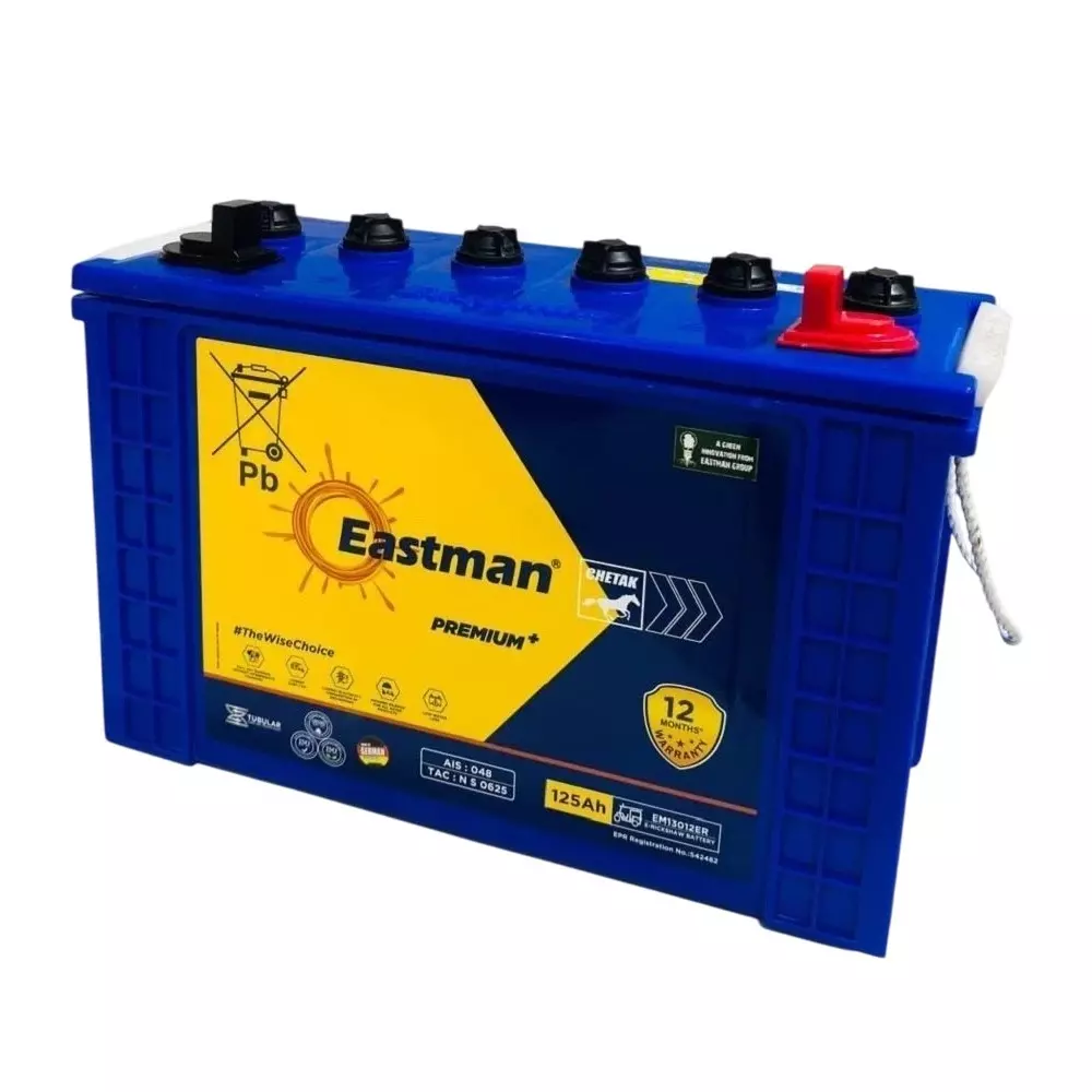 Eastman E-Rikshaw Battery 12 V 125 Ah Premium Series, EM13012ER
