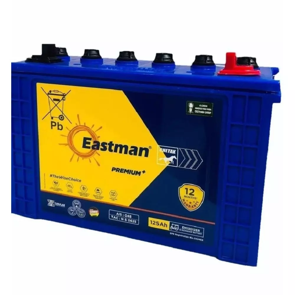 Eastman E-Rikshaw Battery 12 V 125 Ah Premium Series, EM13012ER