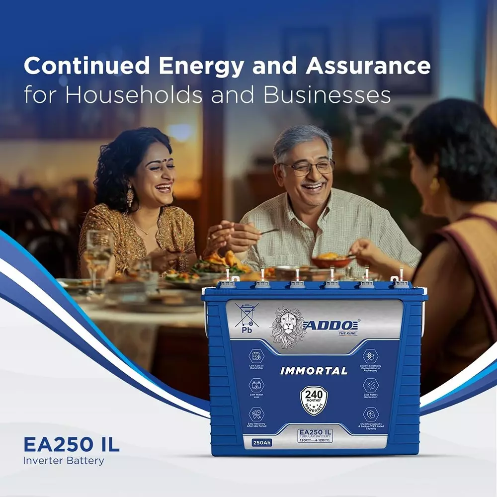 ADDO Monopoly Series 12 V 250 Ah Inverter Battery, EA250IL