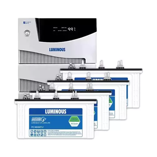 Buy Luminous Icruze 5000+/4KVA With Luminous 18042TJ Tubular Battery