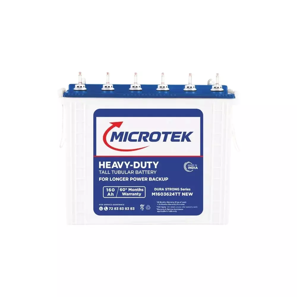 Microtek Tall Tubular Inverter Battery With ADC Technology 160 Ah Capacity, 899-BA3-TT12