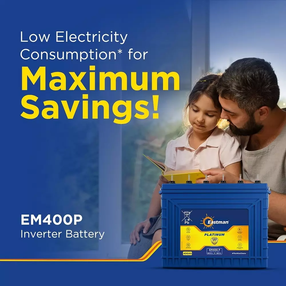 Eastman Regular Series 12 V 400 Ah Inverter Battery, EM400P