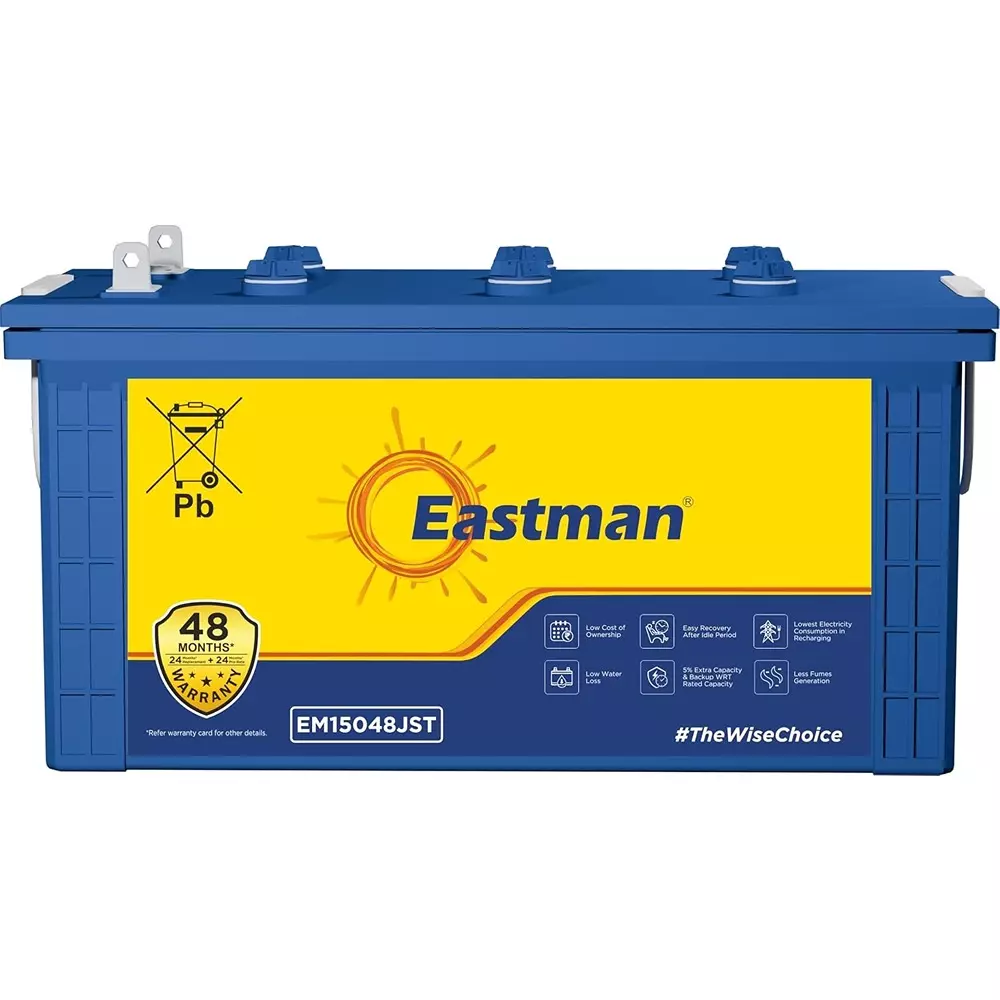 Eastman Jumbo Short Tubular Inverter Battery 12 V 150 Ah Regular, EM15048JST