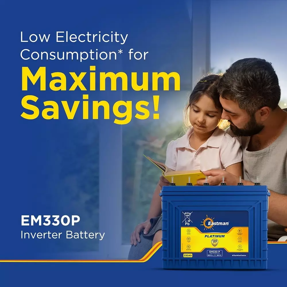 Eastman Regular Series 12 V 330 Ah Inverter Battery, EM330P