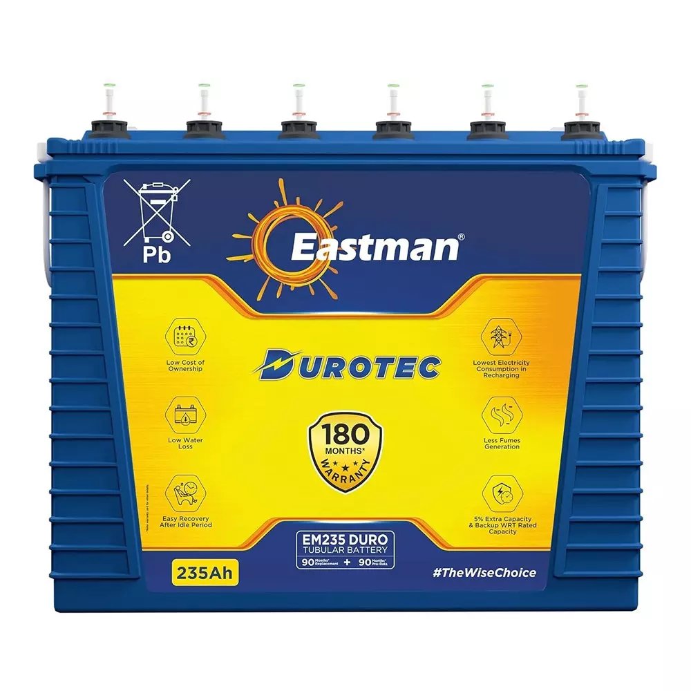 Eastman Tall Tubular Inverter Battery 12 V 235 Ah Durotec, EM235Duro