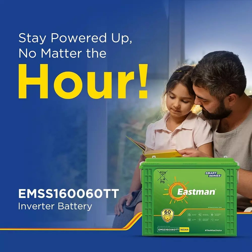 Eastman Tall Tubular Inverter Battery 12 V 160 Ah Smart, EMSS160060TT