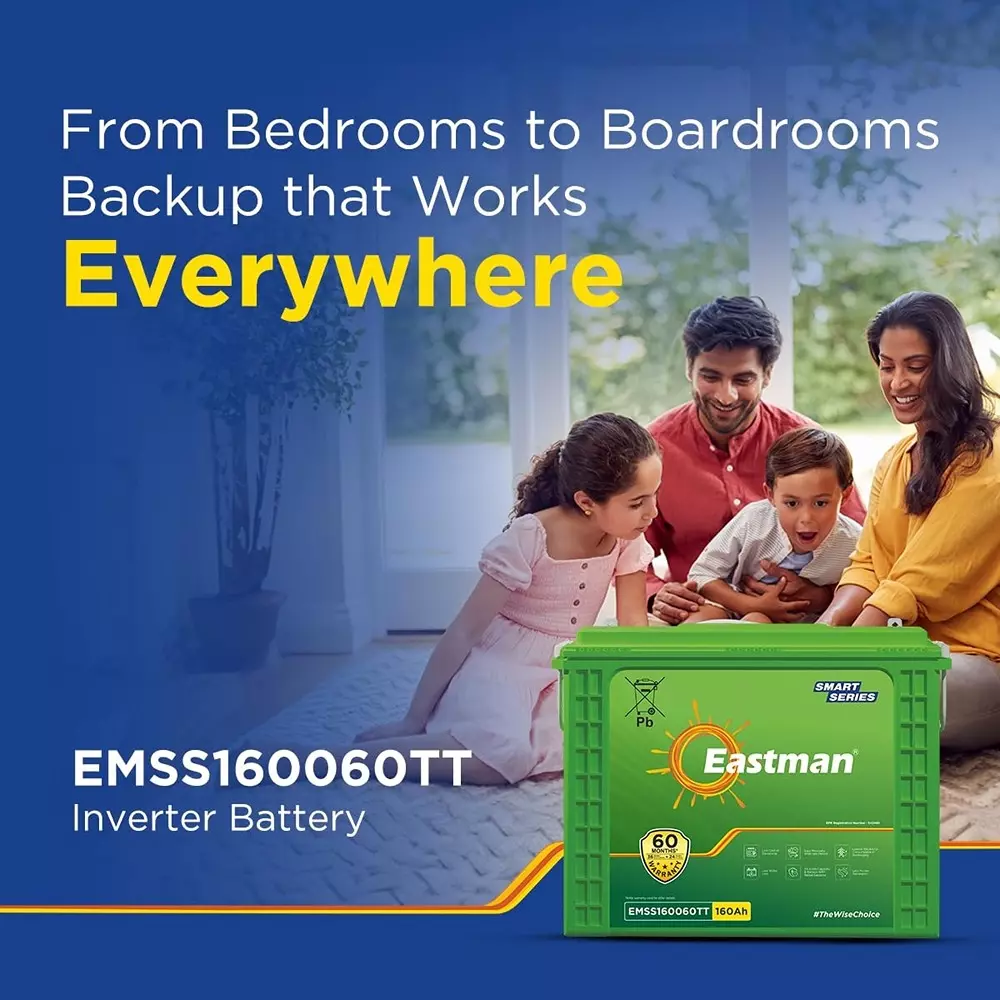 Eastman Tall Tubular Inverter Battery 12 V 160 Ah Smart, EMSS160060TT