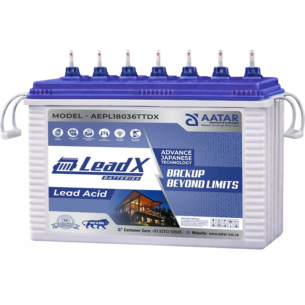 AATAR Tall Tubular 180 Ah 12 V Lead Acid Inverter Battery, AEPL18036TTDX