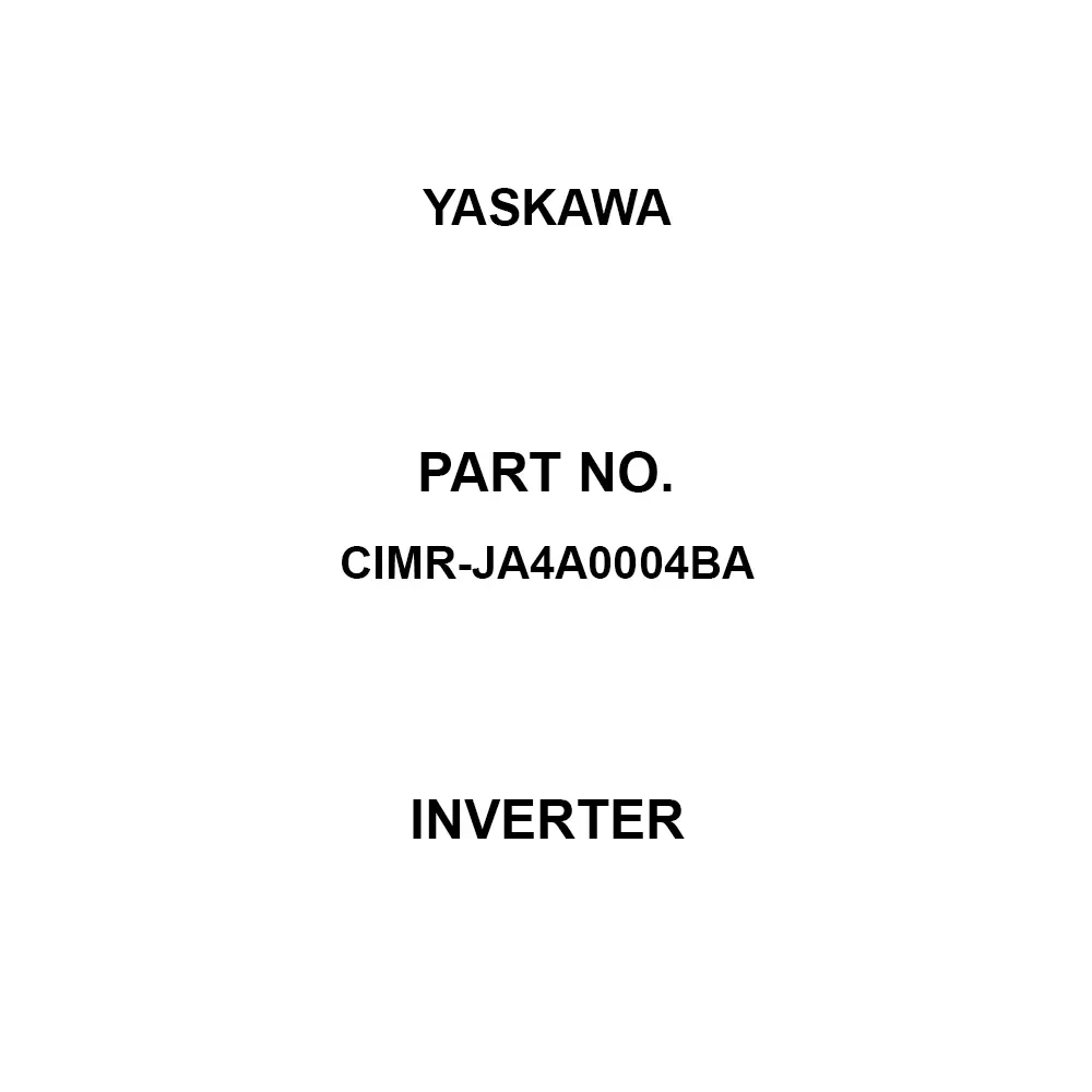 Yaskawa Inverter Career 2 kHz Frequency IP20 Protection Class (ND)4.1, (HD)3.4 Rated Output Current, CIMR-JA4A0004BA