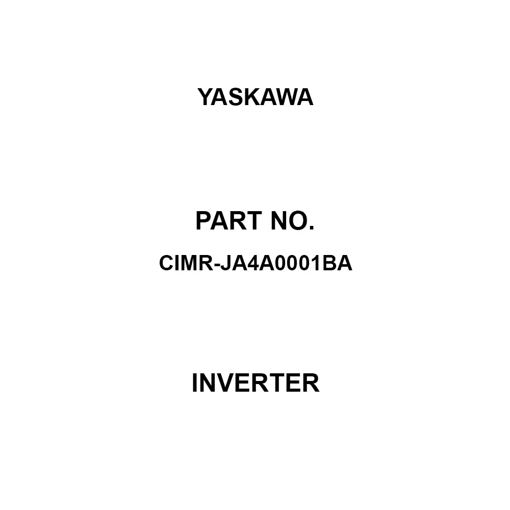 Yaskawa Inverter Career 2 kHz Frequency IP20 Protection Class (ND)1.2, (HD)1.2 Rated Output Current, CIMR-JA4A0001BA