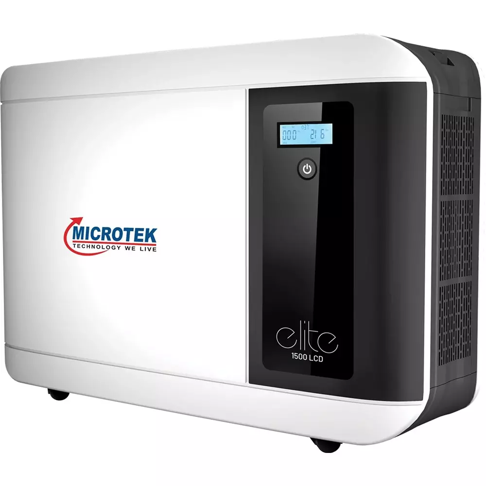 Microtek Elite LCD UPS Inverter White Single Phase Wall Mounted for Home, Office, 899-ELC-1500