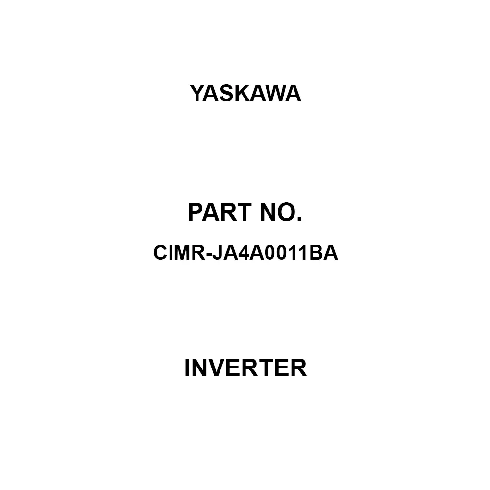 Yaskawa Inverter Career 2 kHz Frequency IP20 Protection Class (ND)11.1, (HD)9.2 Rated Output Current, CIMR-JA4A0011BA