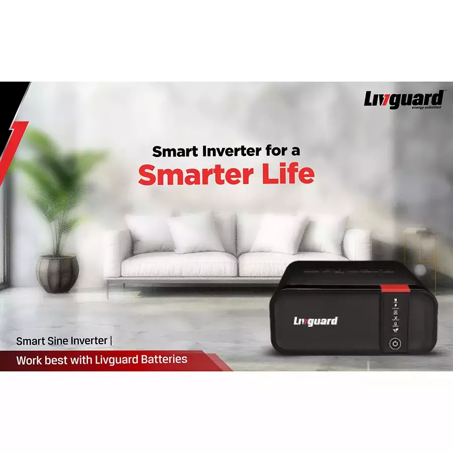 Livguard I2-Verter Pro Square Wave Inverter 800 Va for Small Offices, Homes, and Small Shops