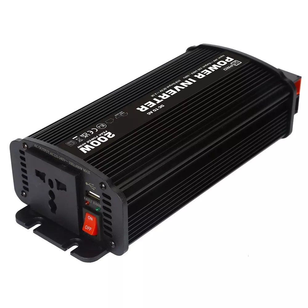 RS PRO Fixed Installation DC-AC Power Inverter 226x108x62 mm 230 V AC Output 0.87 Amp, 2685143