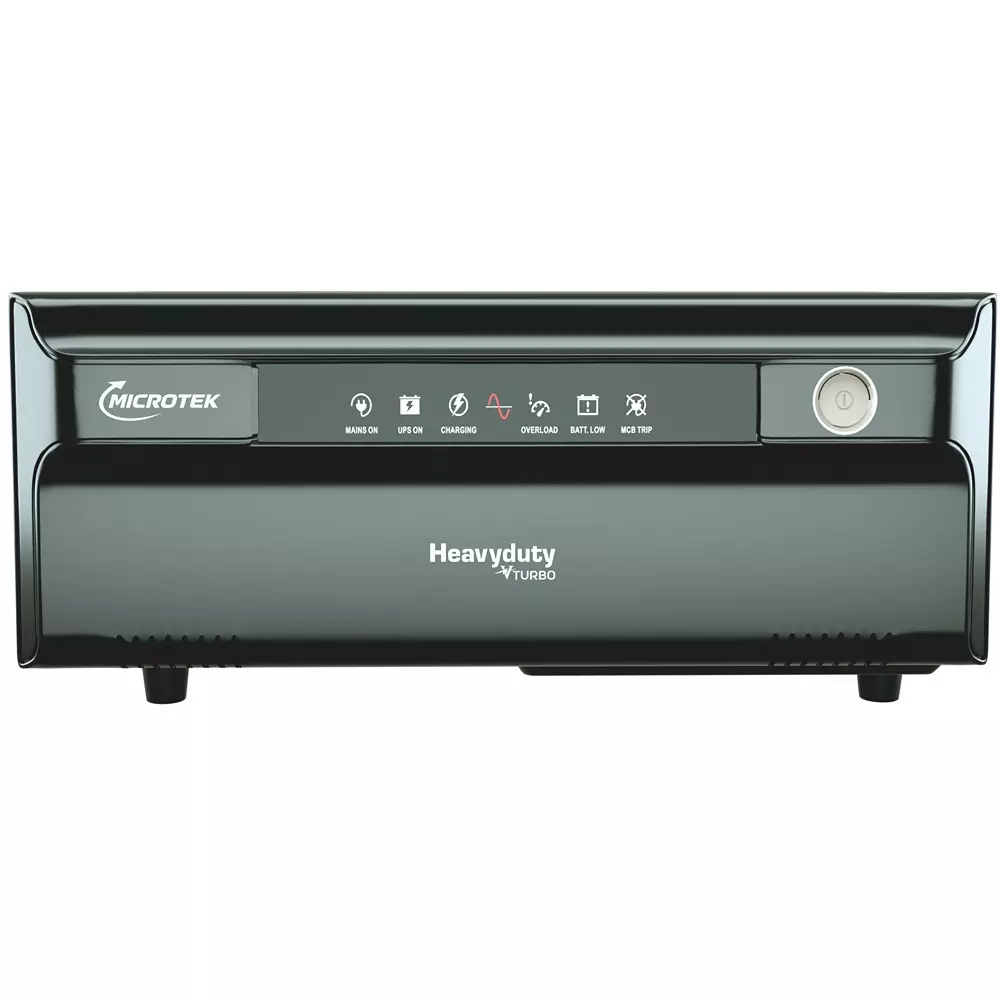 Microtek HEAVY DUTY vTURBO UPS Inverter Black Single Phase 1600 W Power Wall Mounted for Home & Office, 899-991-T235