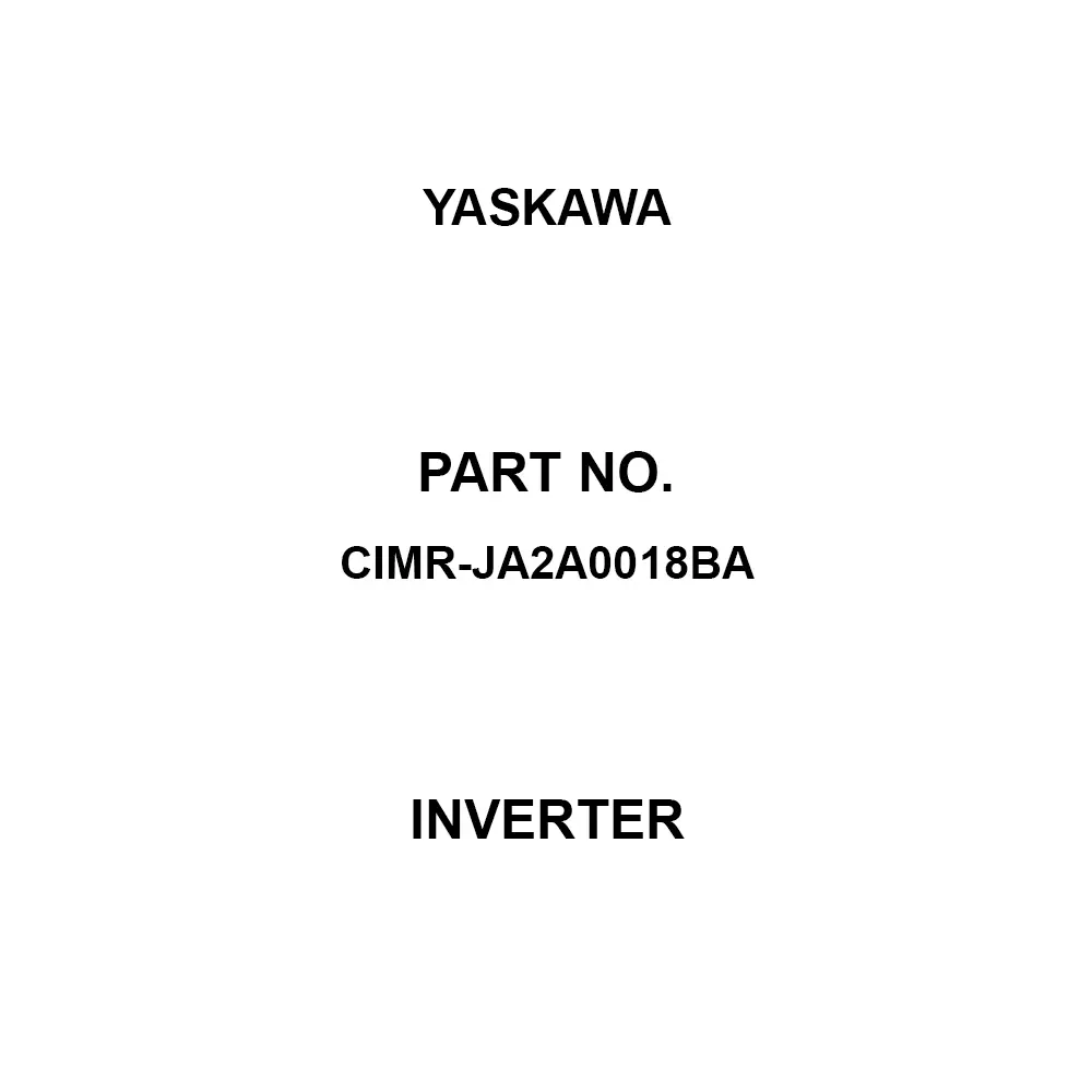 Yaskawa Inverter Career 2 kHz Frequency IP20 Protection Class (ND)17.5, (HD)14.0 Rated Output Current, CIMR-JA2A0018BA