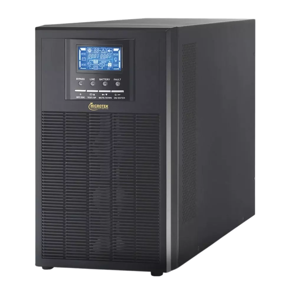 Microtek Tower Online UPS 60 kVA Black 3:3 Phase 54 kW Output Power Floor Mounted for Home & Office, 899-431-60TX