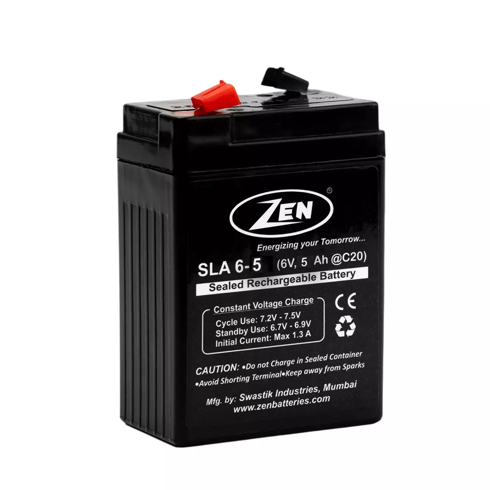 Zen SMF VRLA Battery Black Rechargeable