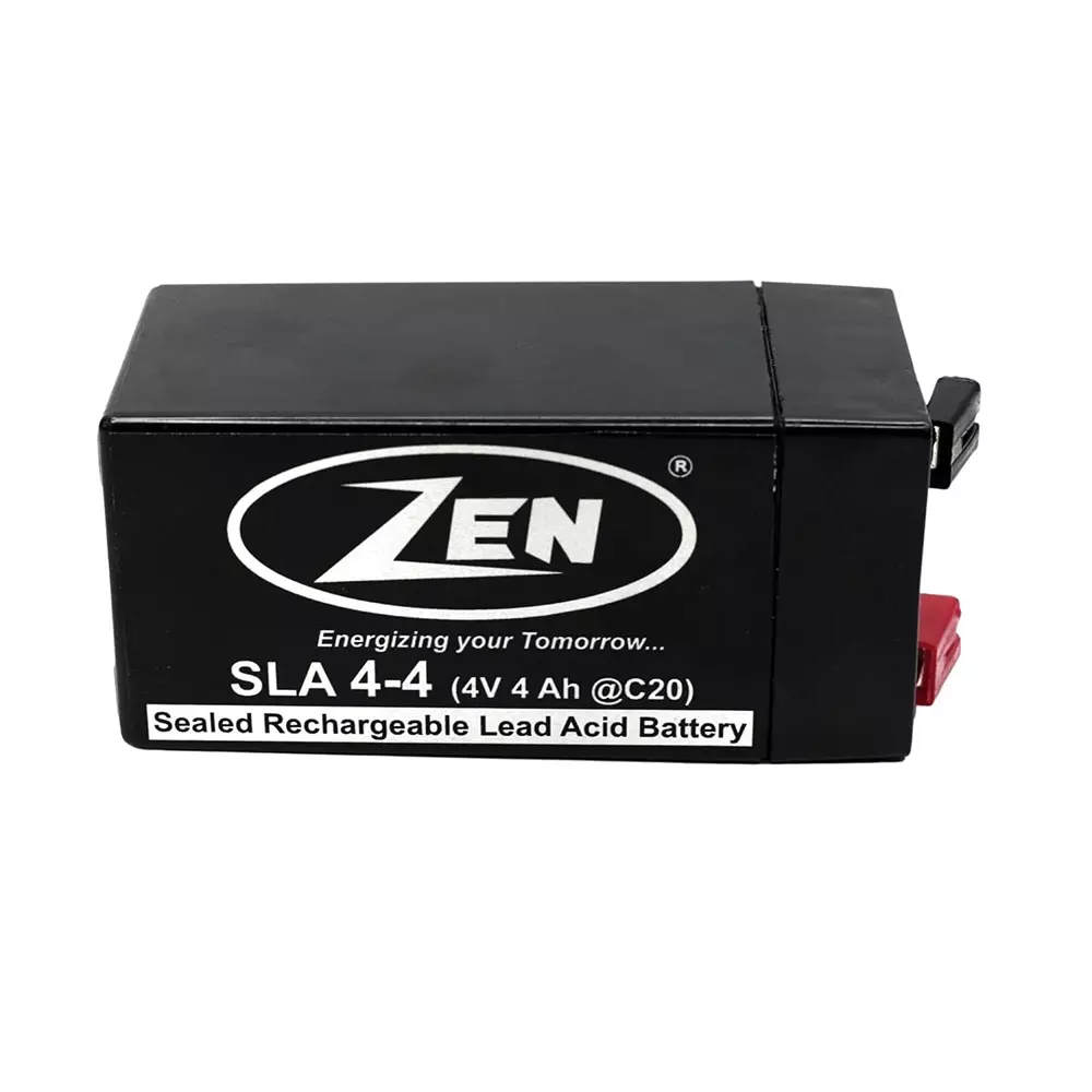 Zen SMF VRLA Battery 4 Ah 4 V Black Rechargeable, Zen_SLA 4-4