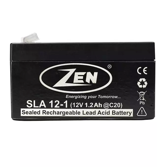 Zen SMF VRLA Battery 1.2 Ah 12 V Black Rechargeable, Zen_SLA 12-1