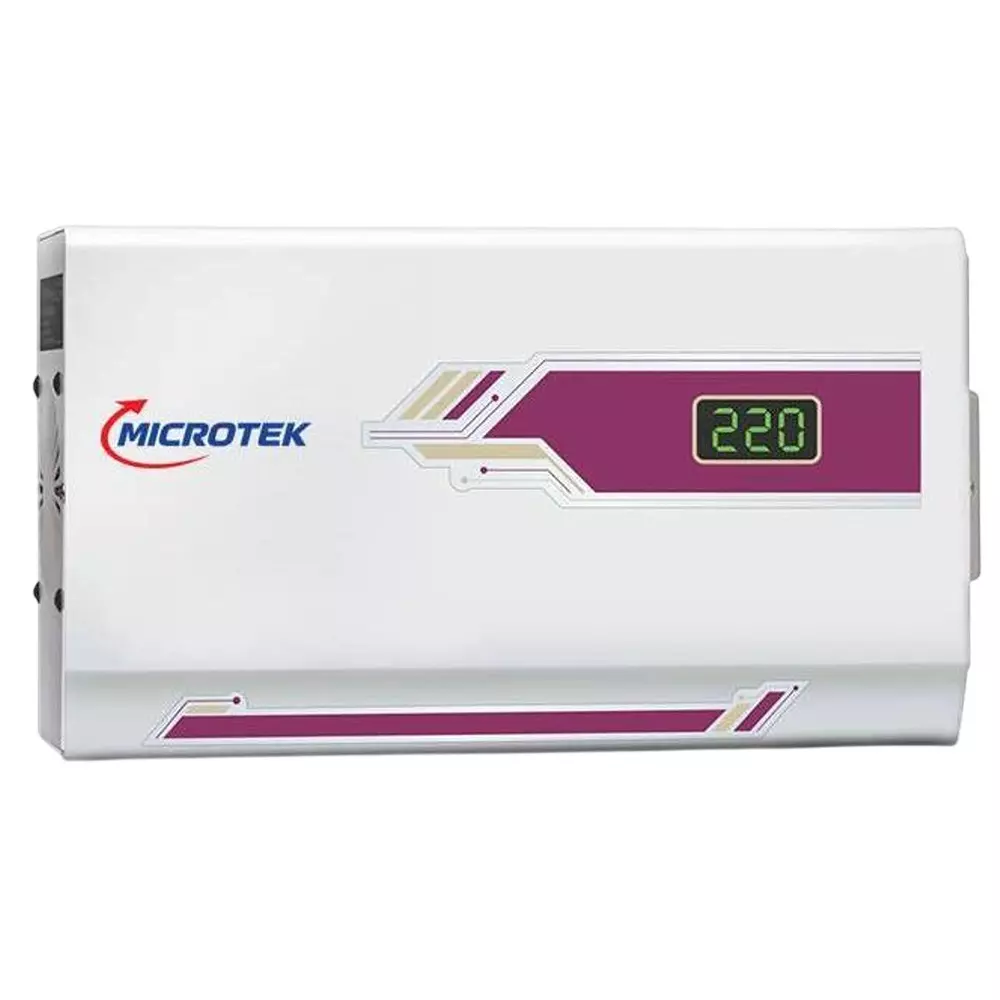 Microtek Automatic AC Stabilizer 170-270 V Output Voltage Range Wall Mounted White for Upto 1.5 Ton Air Conditioner, PEARL EM4170+