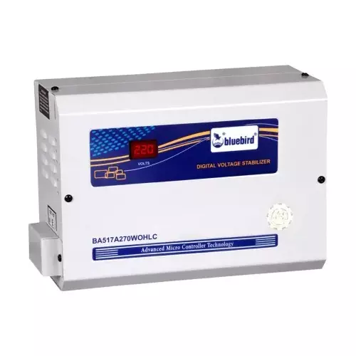 Bluebird Digital Voltage Stabilizer 5 KVA Power Rating 170-270 V Working Volatage Range Aluminium Winding for Home & Office Use, BA517A