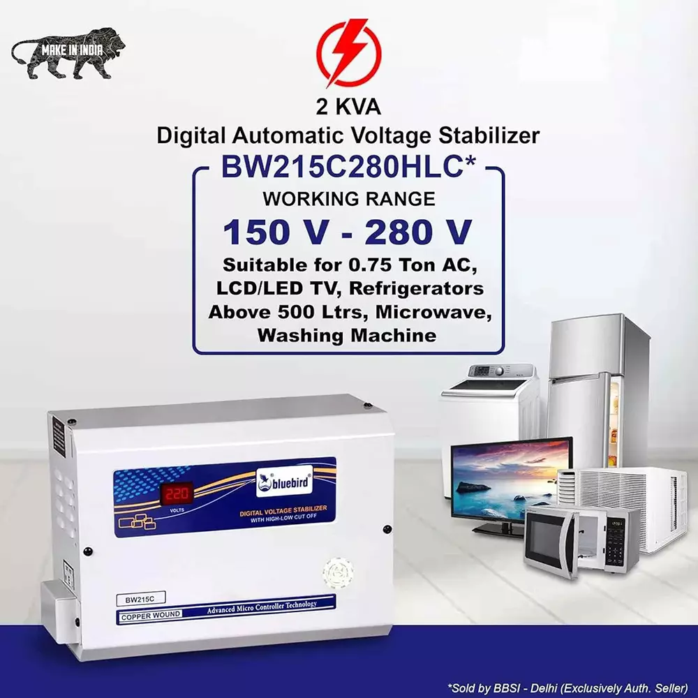 bluebird-digital-voltage-stabilizer-2-kva-power-rating-150-280-v-working-volatage-range-copper-winding-for-home-office-use-bw215c