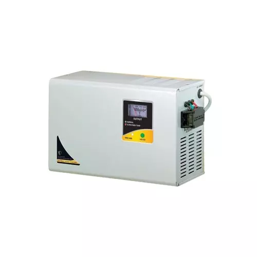 Vguard Automatic AC Stabilizer 12 Amp 150-285 V AC Working Voltage Range Metal Wall Mounted Metalic Grey for Upto 1.5 Ton Air Conditioner, VND400