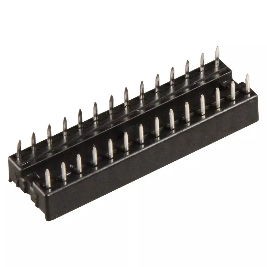 MULTICOMP PRO IC Sockets SOCKET IC, TUBE/17, 28WAY, PK17, MC-2227-28-03-F1 (Pack of 17)