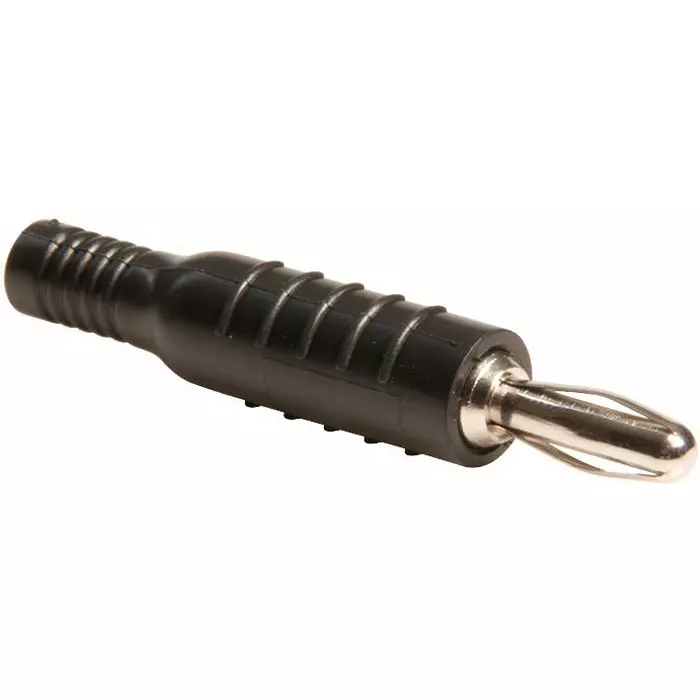 POMONA Banana Plug, 15A, Crimp/Solder, Black, 5170-0