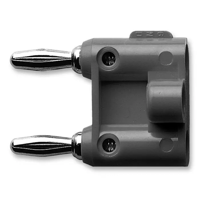 POMONA Adaptor, 2 4 mm Plug-Cable, Black, 1330-0