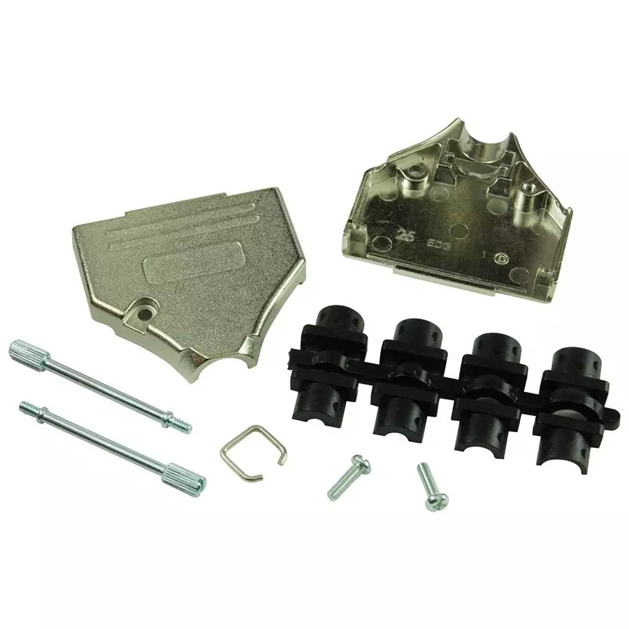 MH CONNECTORS D SUB BACKSHELL, D, DIECAST, 25WAY, MHDTZK-25-K