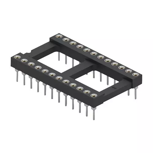 MILL-MAX DIP SOCKET, 24POS, 2.54MM, THROUGH HOLE, 110-47-624-41-001000
