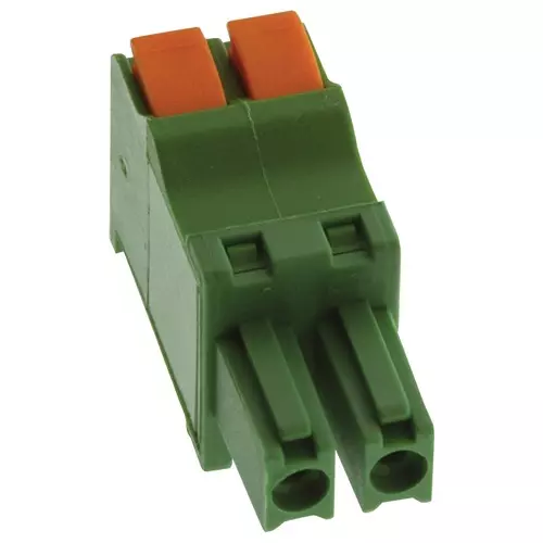 TE CONNECTIVITY Terminal Block, Plug, 2 Position, 30-14Awg, 1986720-2