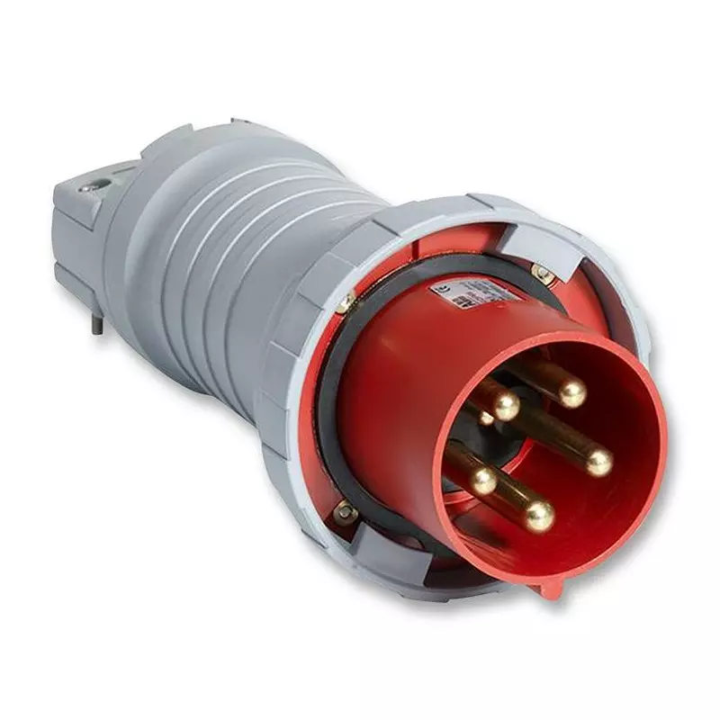 AMPHENOL SINE/TUCHEL CONN, MAINS PLUG, 63A, 415V, RED, 463P6W