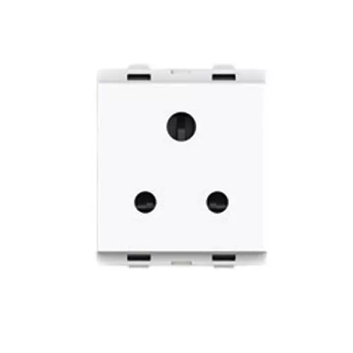 ABB WH Series Soocket 6 Amp 2M 3 Pin Panel Mount Moon White, 1SYK100001A2416