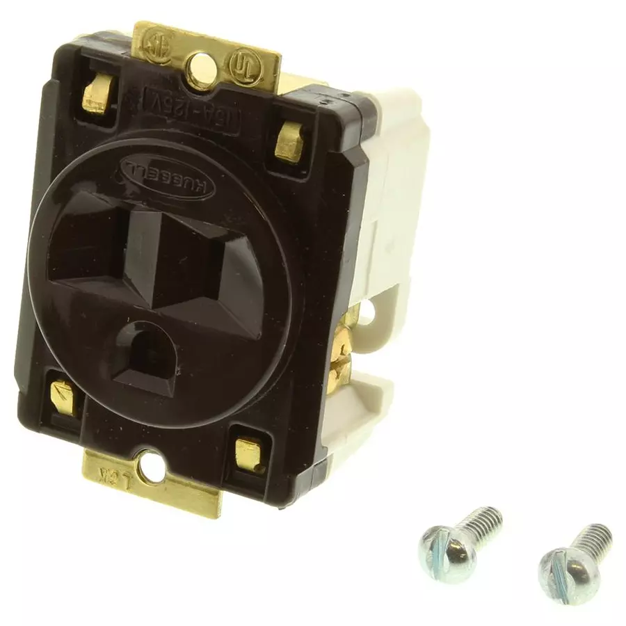 HUBBELL WIRING DEVICES Connector, AC Power, Plug, 15A, 125V, HBL5284