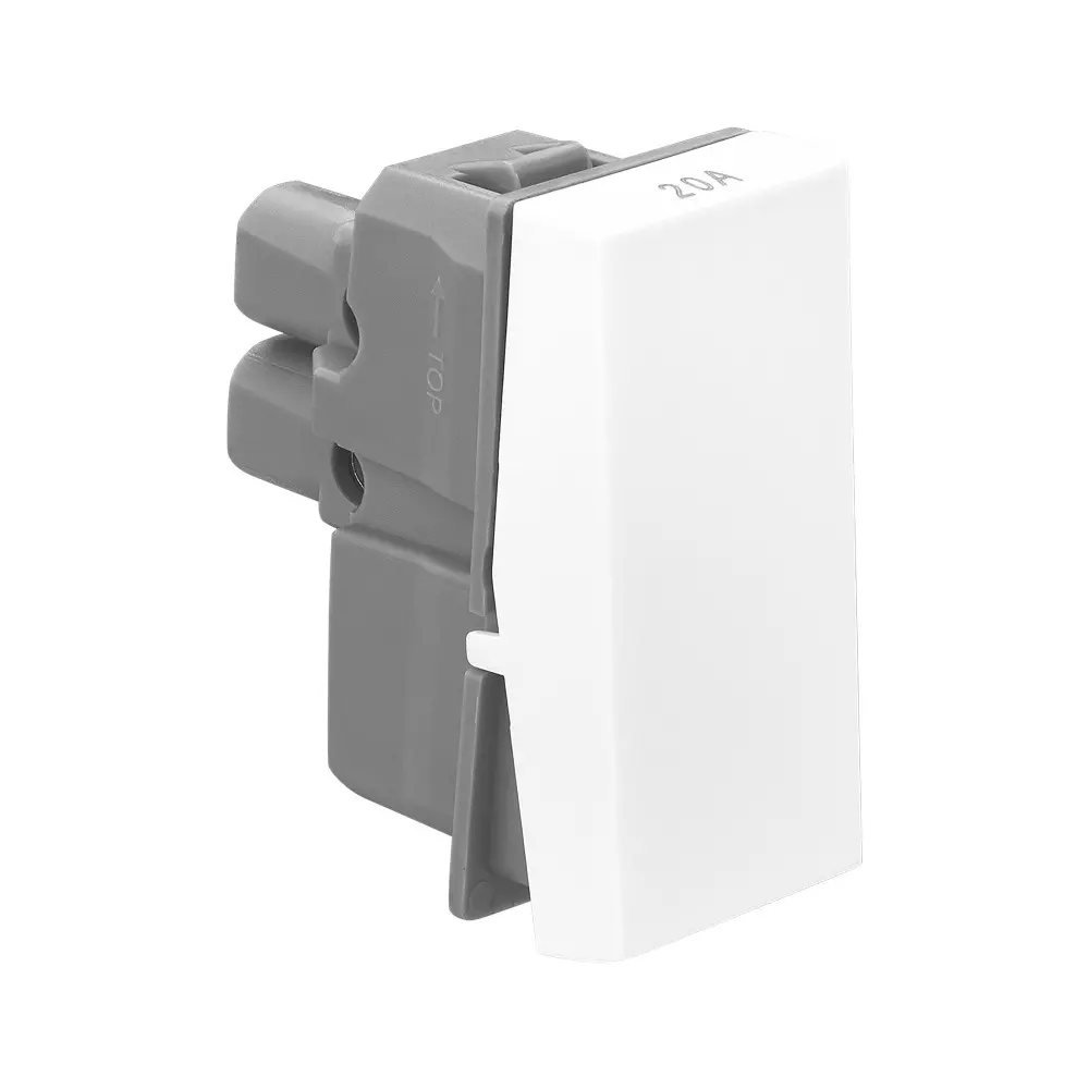 Legrand Switch Allzy 20 Amp 1 Way 1 Module Glossy White, 6811 07 (Pack of 20 Pcs)