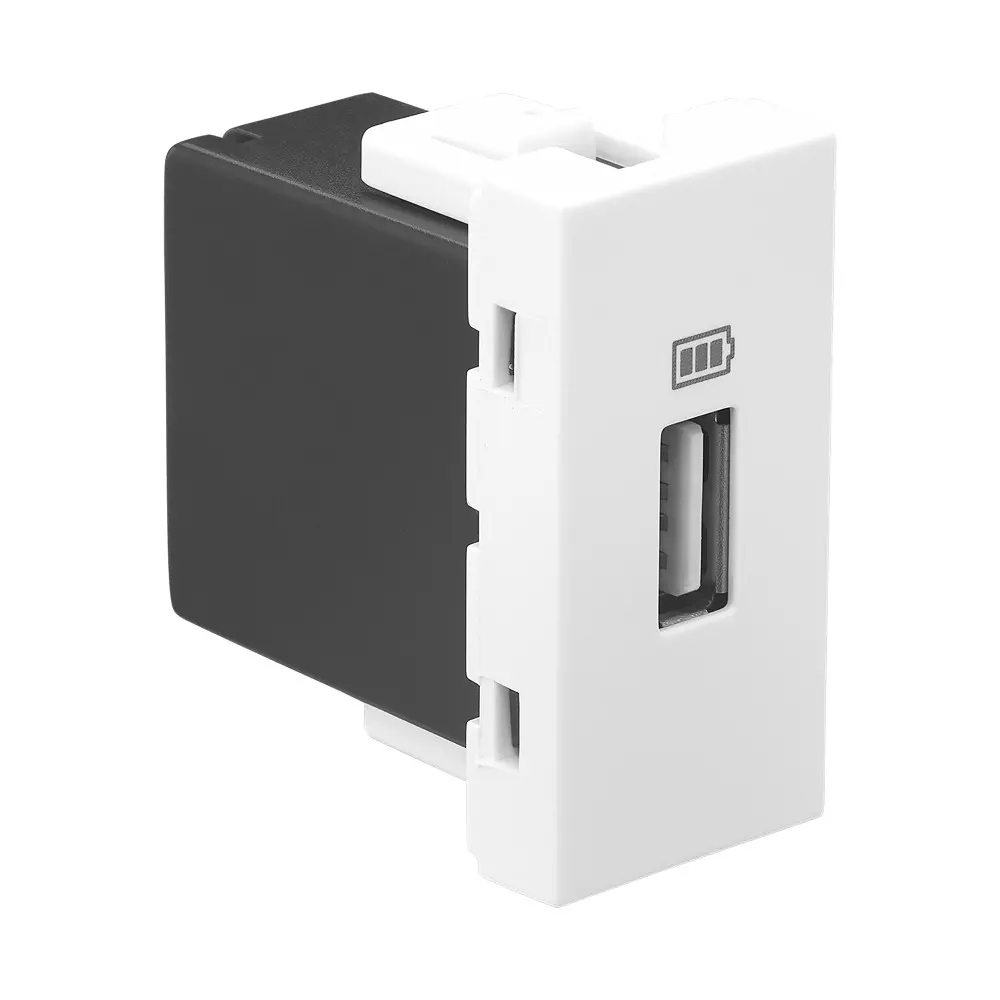 Legrand USB Charger Sockets Allzy 1500 mA 1 Module Glossy White, 6811 52 (Pack of 10 Pcs)