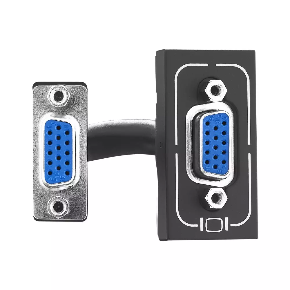 Legrand Preterminated Projector Connector Allzy 1 Module Matt Black, 6812 36