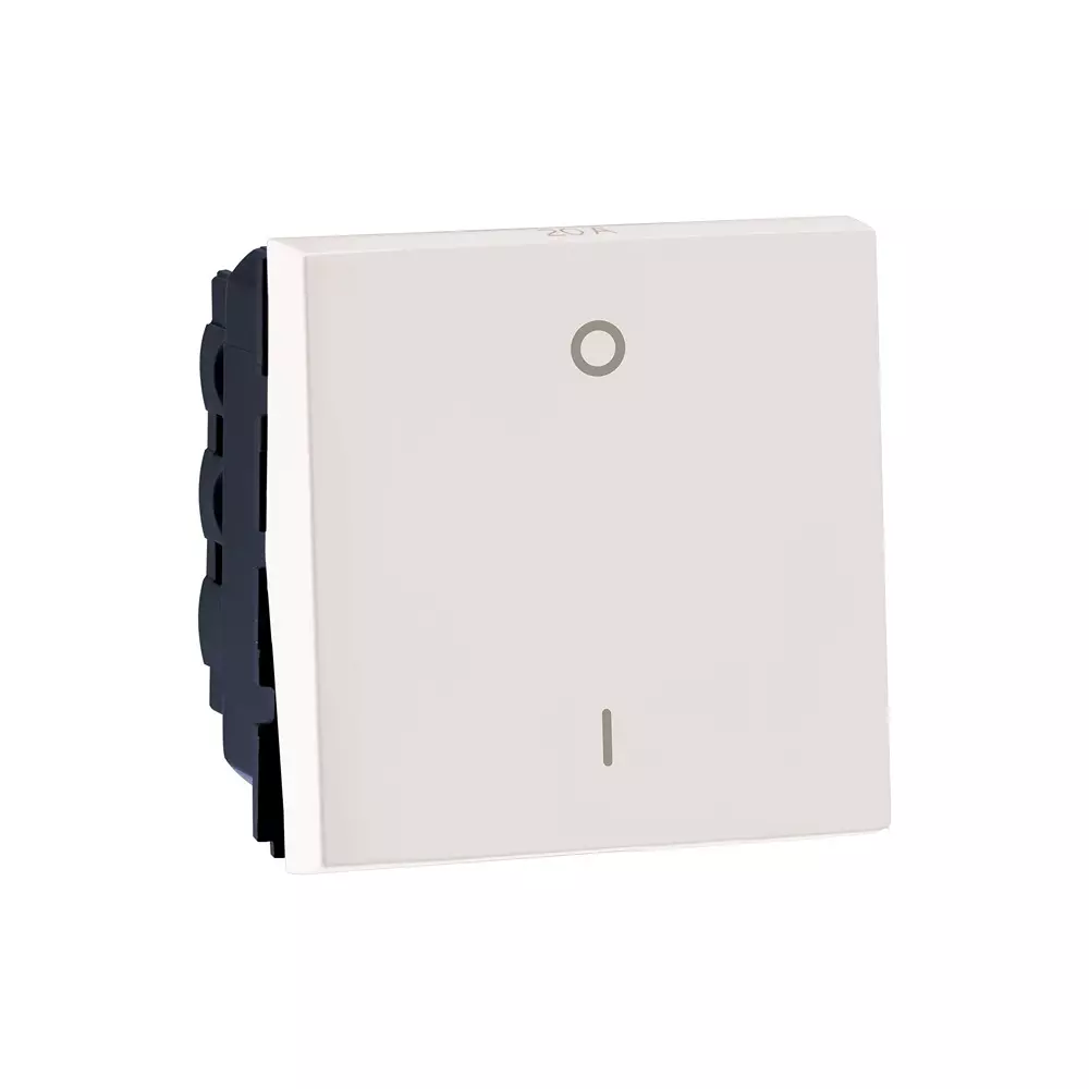 Legrand Switch Myrius Classic White 20 Amp 2 Module 1 Way 2 Pole, 6792 13