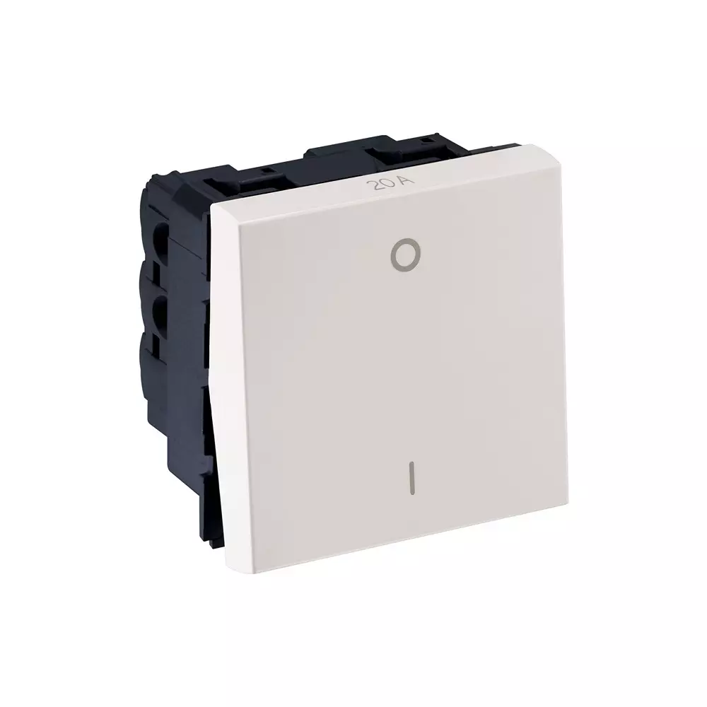 Legrand Switch Myrius Classic White 20 Amp 2 Module 1 Way 2 Pole, 6792 13